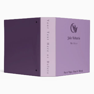 Writer Purple Macaroon 3 Ring Binder