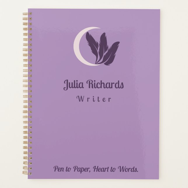 Writer Purple Macaroon Planner (Front)