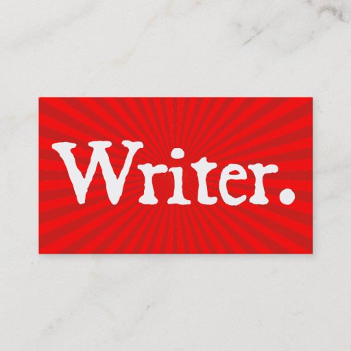 Customizable Writer Red Business Card Template