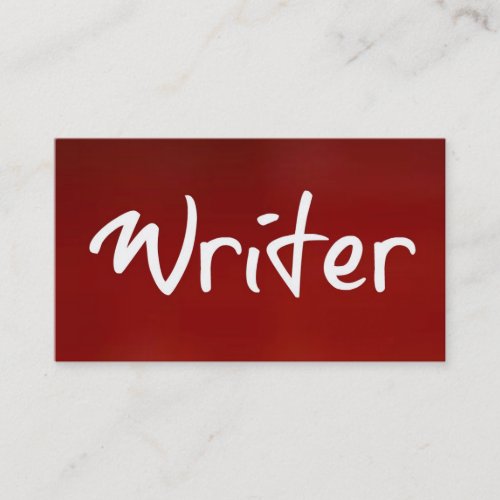 Writer Red Business Card