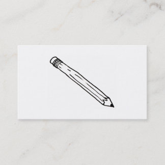 Writer reporter pencil drawing fun unique line art business card