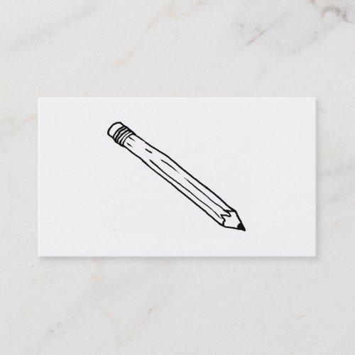 Writer reporter pencil drawing fun unique line art business card template