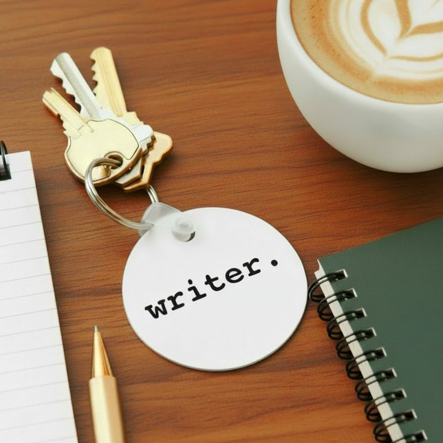 Writer Round Keychain (Creator Uploaded)