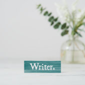 Writer Scratched Mini Business Card (Standing Front)