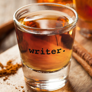 Writer shot glass