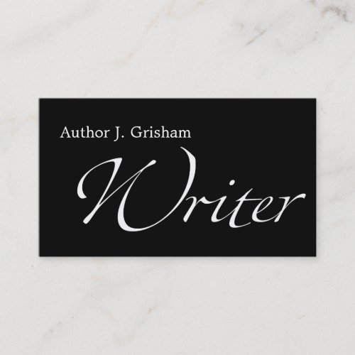 Writer Swash Text Business Card Templates