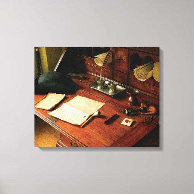 Writer - The desk of a gentleman  Canvas Print (Front)