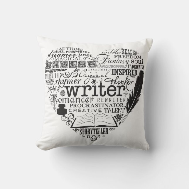 Writer Throw Pillow (Front)