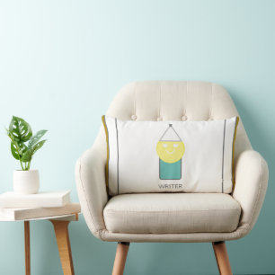 WRITER Throw Pillow by Poet Adiela Akoo