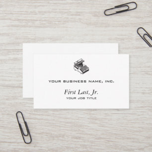 Writer -Type Writing Machine - Typewriter Business Card