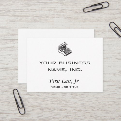 Writer -Type Writing Machine - Typewriter Business Cards