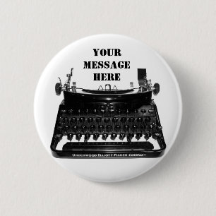 Writer Typewriter Your Message Here Design Button