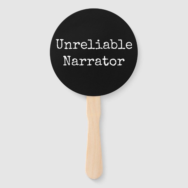 Writer - Unreliable Narrator I Hand Fan (Front)