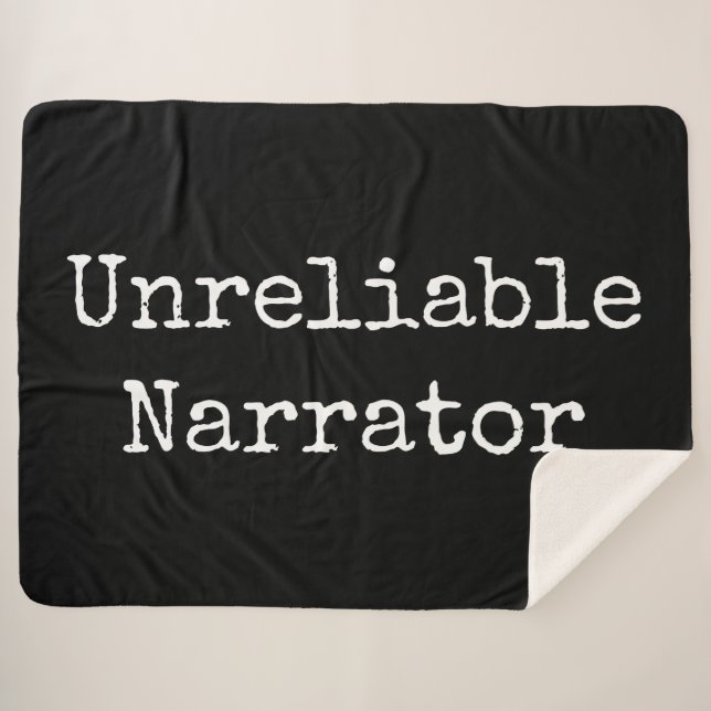 Writer - Unreliable Narrator I Sherpa Blanket (Front (Horizontal))