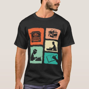 Writer Vintage Collage Writing Author Journalist T-Shirt