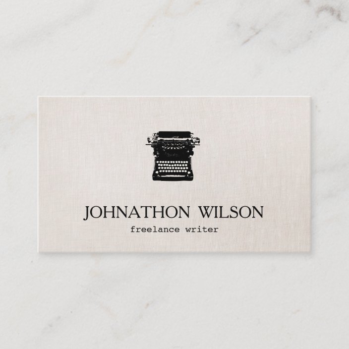Writer Vintage Typewriter Business Card Zazzle Com