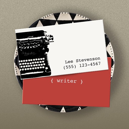 Customizable Writer Business Card