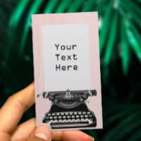 Writer Vintage Typewriter Elegant Blush Pink