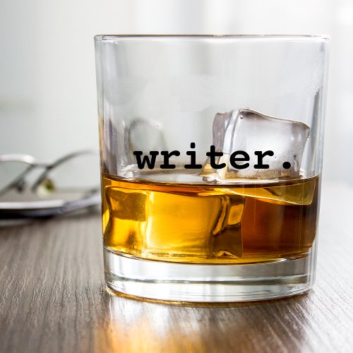 Writer Whiskey Glass