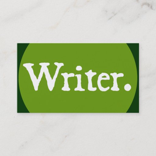 Customizable Writer White Lettering Business Cards