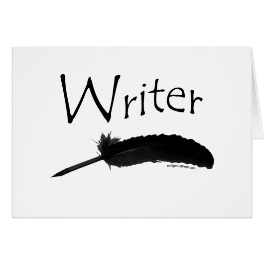 Writer with quill pen cards (Front Horizontal)