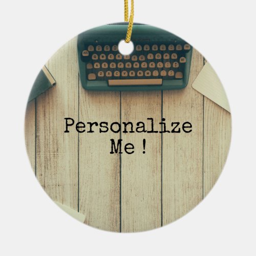 Writer writing desk retro typewriter ceramic ornament