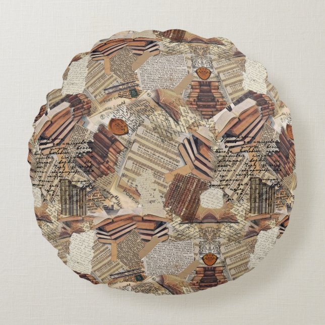 Writer's and Book lovers Round Pillow (Front)