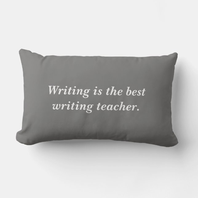 Writer's back cushion, writing, your own words lumbar pillow (Front)