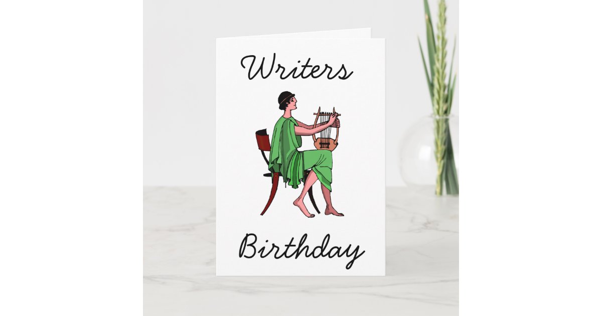 Writer's Birthday Card | Zazzle.com