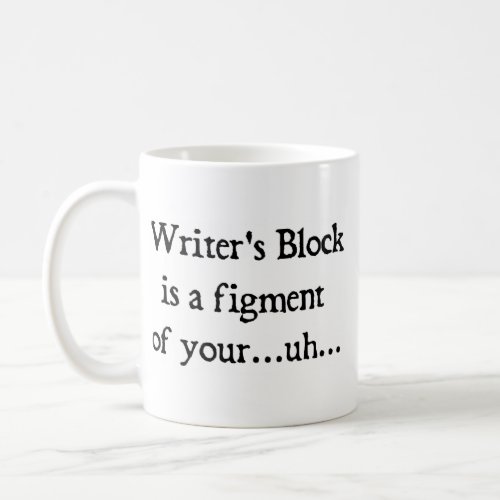 Writers block coffee mug