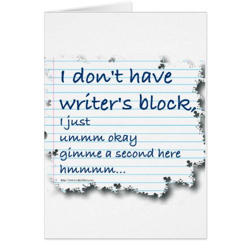 Writers Block Excuses
