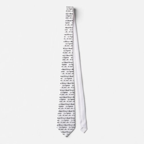 Writers block neck tie