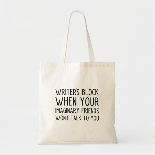 Writers block tote bag