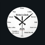 Writer's Clock<br><div class="desc">Writing is a lonely business. When you're in the zone, it's easy to lose track of the hour. With this WFWA Writer's Clock, you'll always know what time it is.</div>