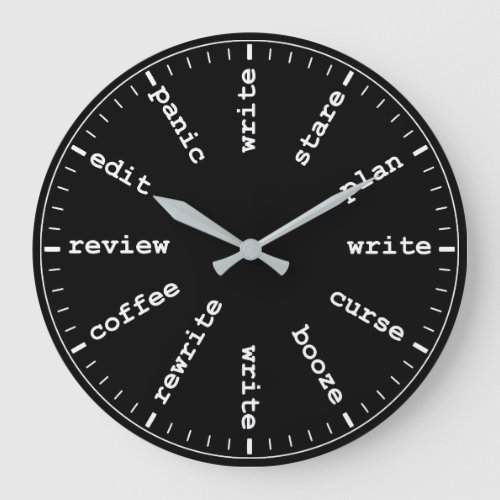 Writers Clock Funny Writing Job Humorous Clock