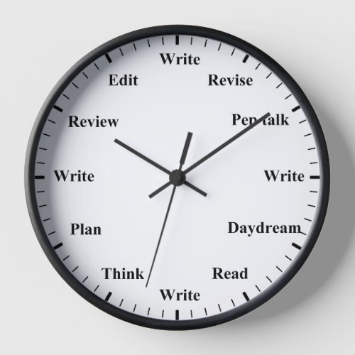 Writers Clock _ Writing Job Fun Wall Clock