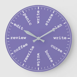 Writer's Clock Writing Profession Career in Purple