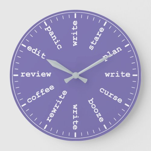 Writers Clock Writing Profession Career in Purple