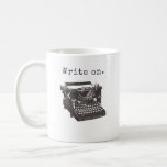 Writers Coffee Mug, Typewriter, Heart, Write On Coffee Mug at Zazzle