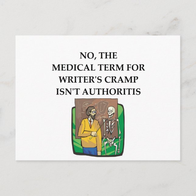 writer's cramp postcard (Front)