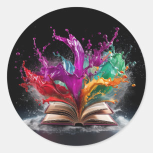 Writer's Delight Colorful Classic Round Sticker