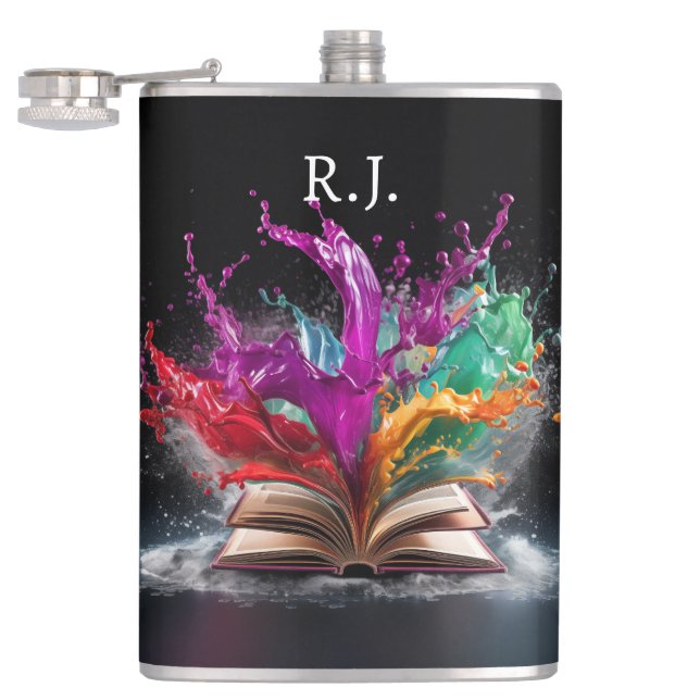 Writer's Delight Colorful Flask (Opened)