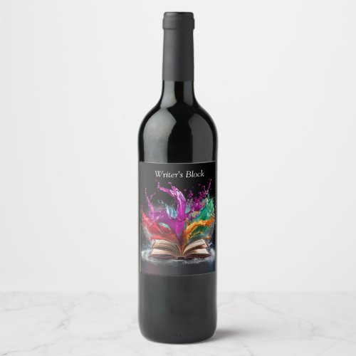 Writers Delight Colorful Wine Label