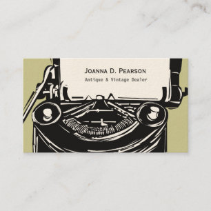 Writer's Dream. Vintage  Printmaker Typewriter Business Card