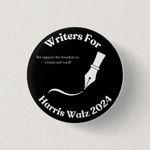 Writers for Harris Walz button
