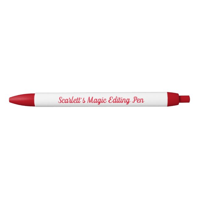 Writer's Gift Pen, Customizable, Red Script, Pen (Front)