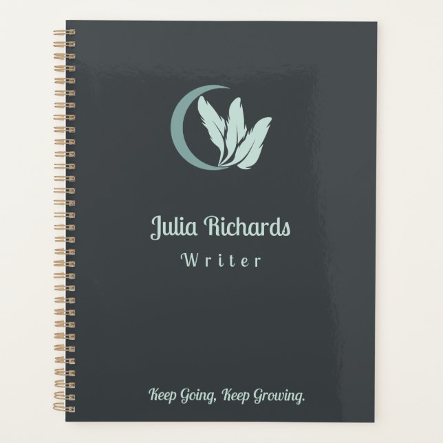 Writer's Green personalized  Planner (Front)