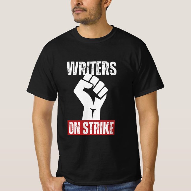 Writers Guild Of America On Strike Anti AI Chatbot T-Shirt (Front)