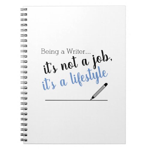 Writers Lifestyle Lined Spiral Notebook