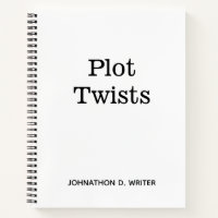 Writer's Modern Plot Twists Name Spiral Notebook